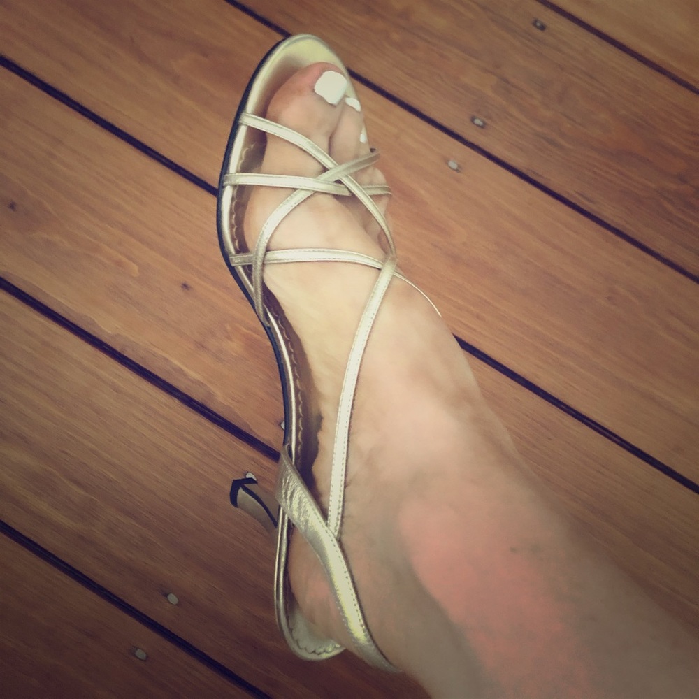 Heels silver gold size 9